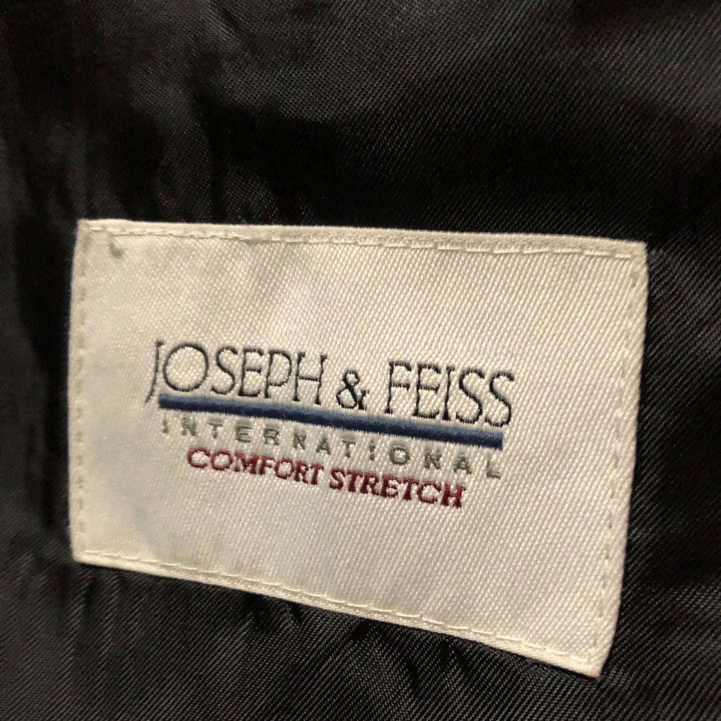 Joseph & Fiess Comfort Stretch Black Wool Suit Jacket Blazer Mens 42 Regular