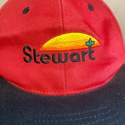 Stewart Seeds Red Adjustable Snapback IN-DE Baseball Hat Unisex Mens One Size