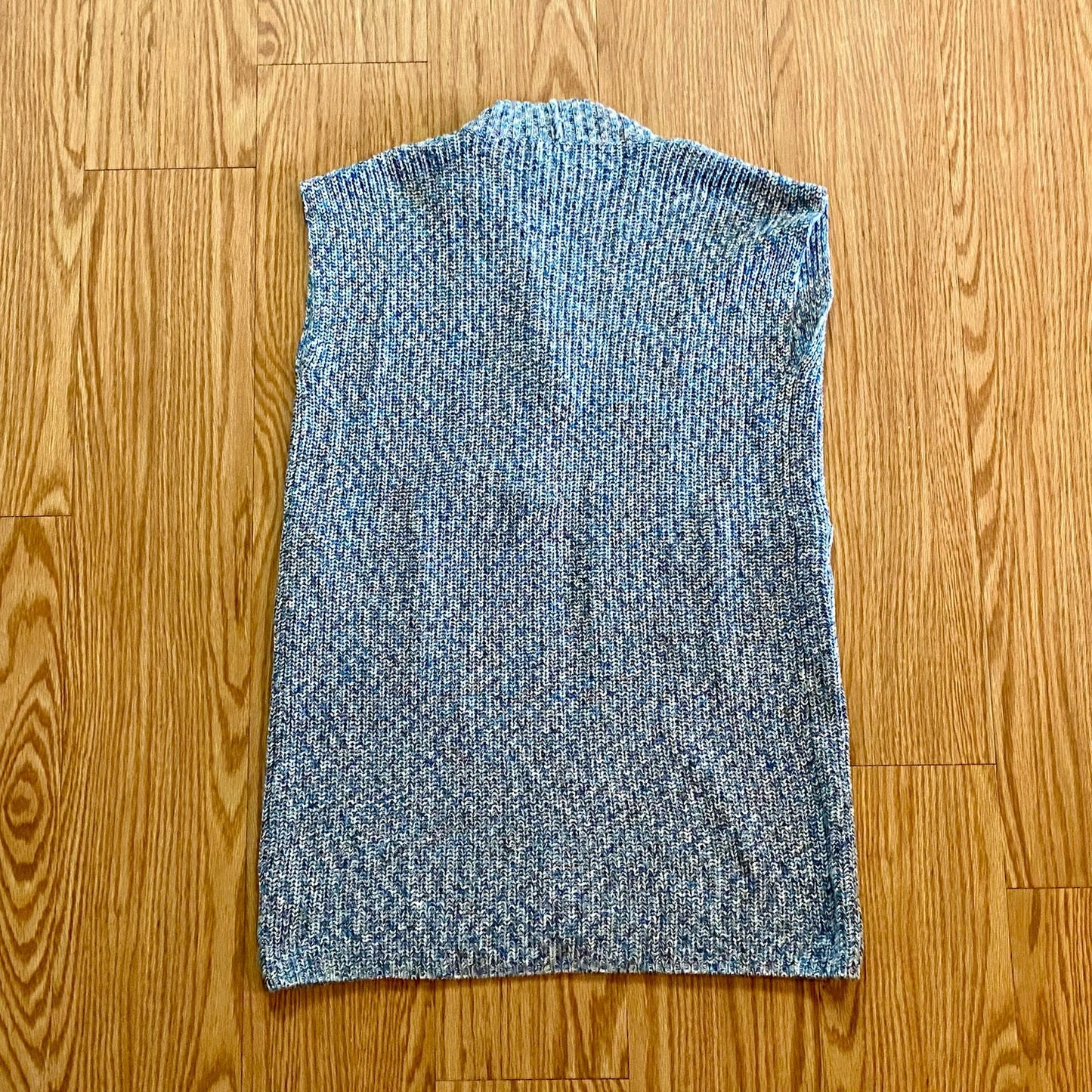 CAbi Love Carol Napa #3165 Blue Knit Duster Sweater Vest Womens XXS