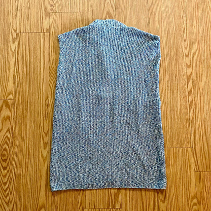 CAbi Love Carol Napa #3165 Blue Knit Duster Sweater Vest Womens XXS
