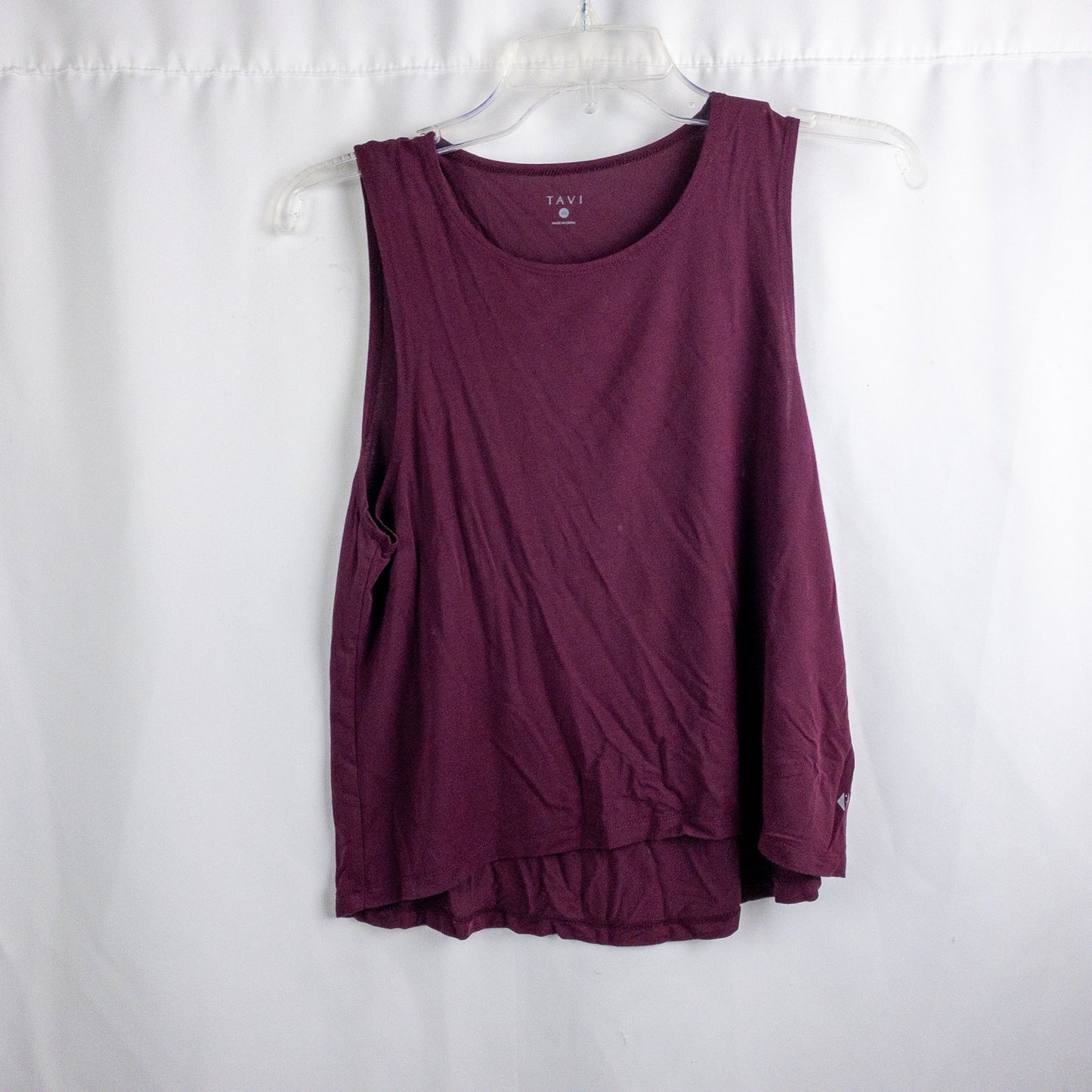 Tavi Noir Purple Maroon Athletic High Low Tank Top Womens XSmall