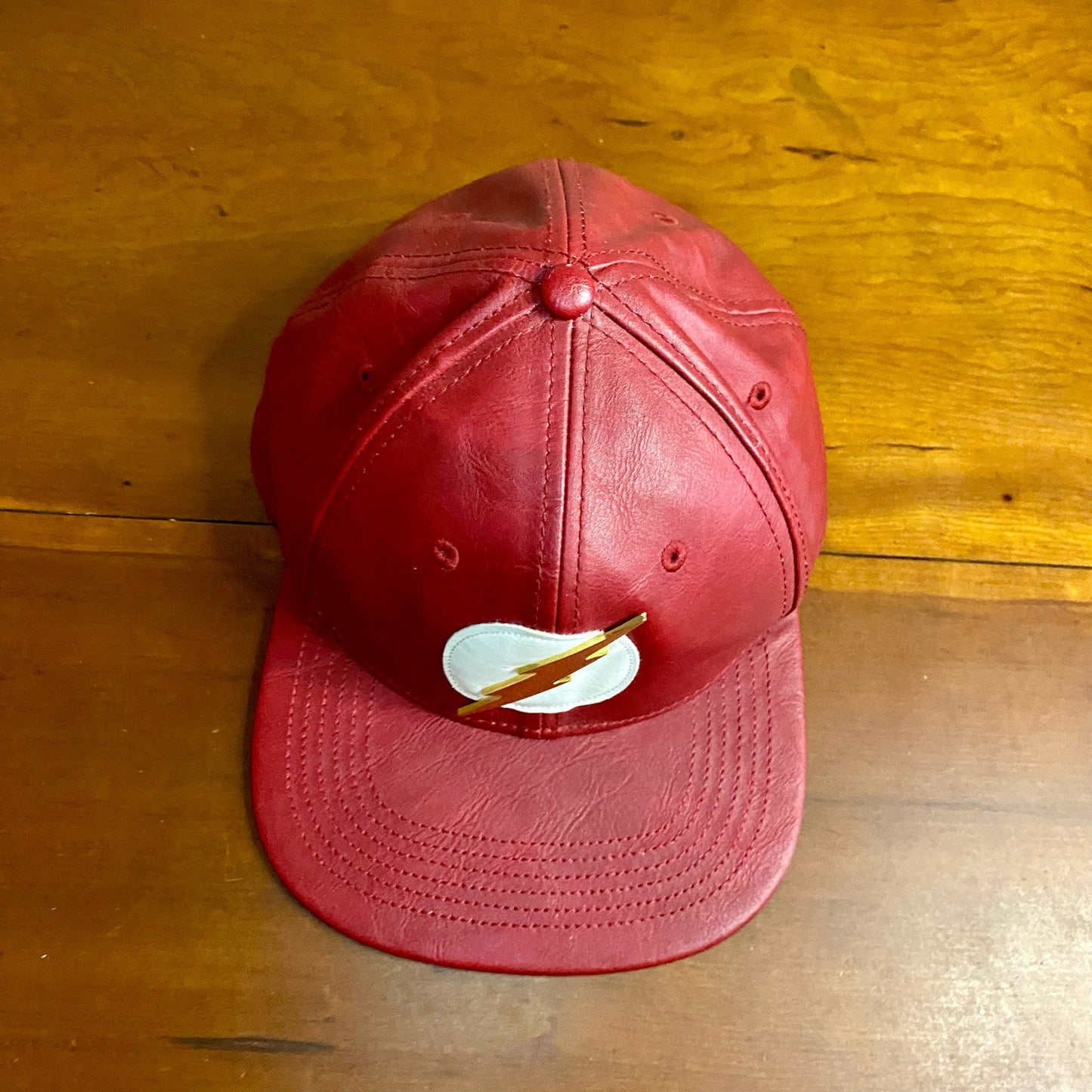 DC Comics The Flash Superhero Red Leather Hat Unisex Mens One Size