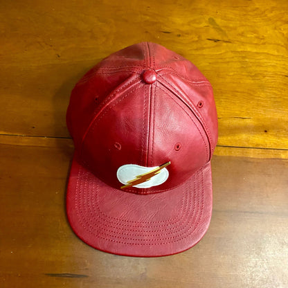 DC Comics The Flash Superhero Red Leather Hat Unisex Mens One Size