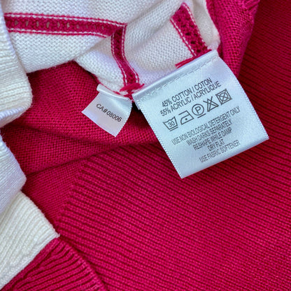 Vintage Green Lamb Y2K Pink & White Sleeveless Tank Top Womens 8 Medium