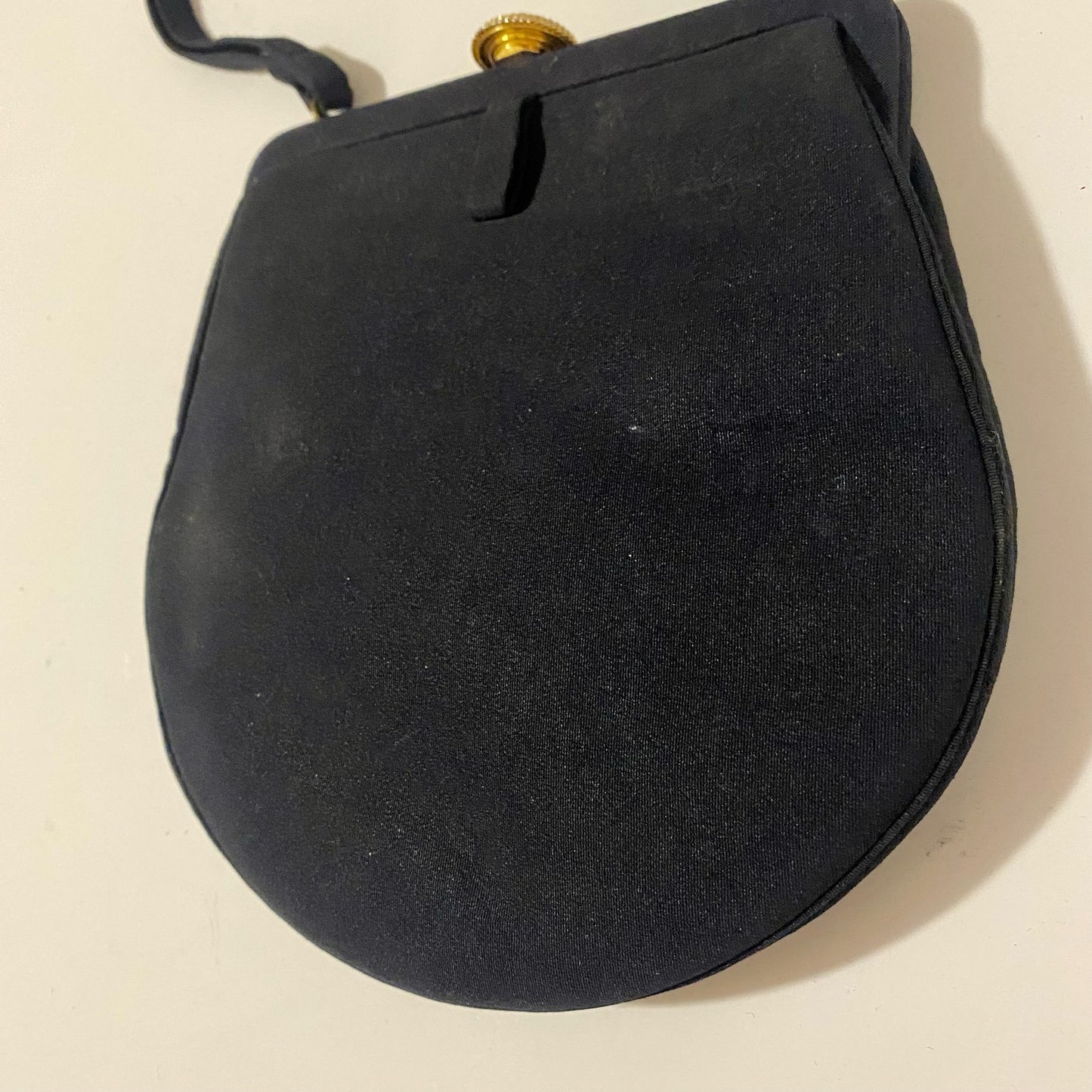 Bonwit Teller Magid Vintage Black Satin Evening Purse & Coin Bag
