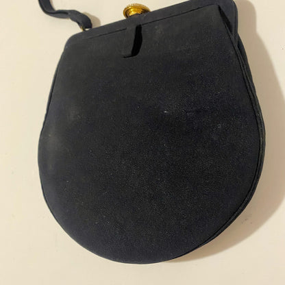 Bonwit Teller Magid Vintage Black Satin Evening Purse & Coin Bag