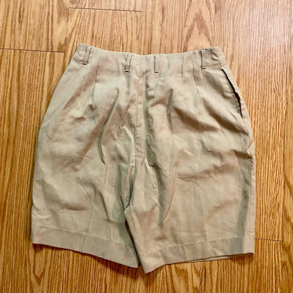 Hunter Vintage Tan Khaki High Rise Pleated Shorts Womens 6