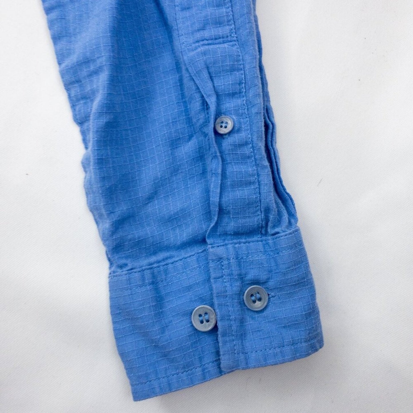 Jones New York Blue Cotton Button Down Shirt Womens Medium
