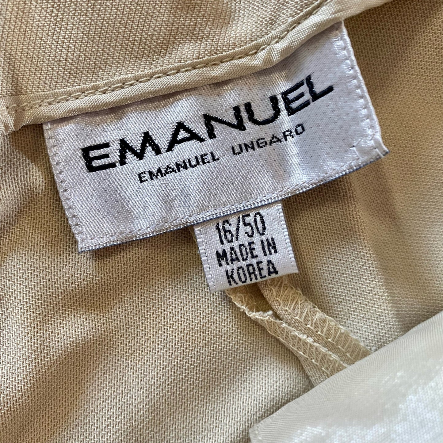 Emanuel Ungaro Grupo Designer Cream Wool Dress Pants Womens 16