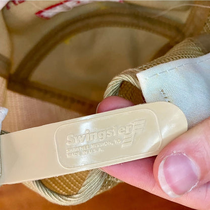 Swingster Vintage Lasso Dealer Illinois Tan Trucker Hat Unisex Mens One Size