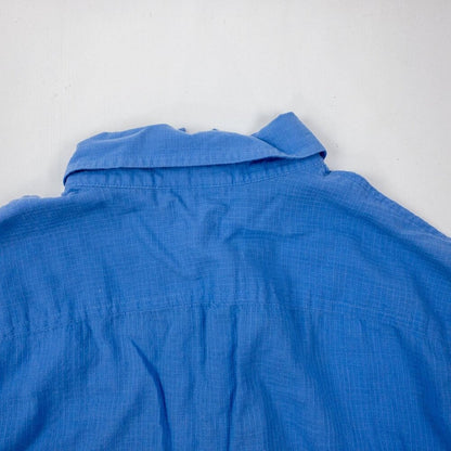 Jones New York Blue Cotton Button Down Shirt Womens Medium