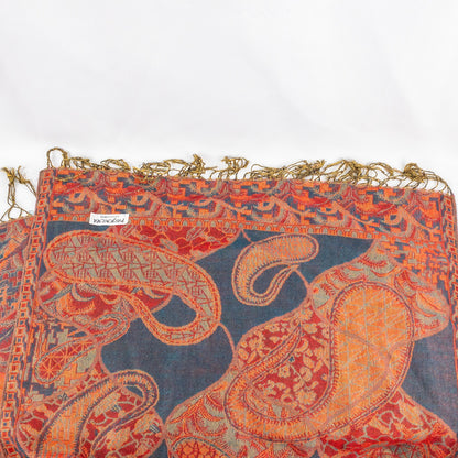 Pashmina Multicolor Red Green Blue Paisley Scarf Womens One Size