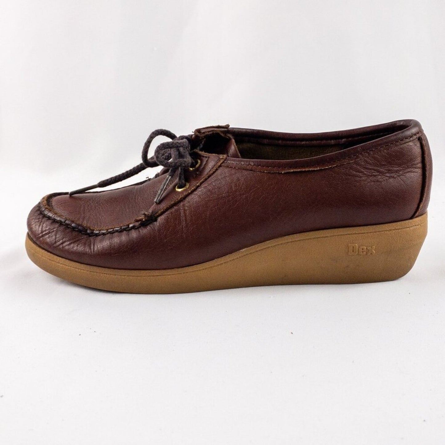 Dexter Vintage Brown Handmade Leather Loafer Shoes Womens 7.5