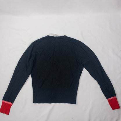 Tail Black Red Colorblock Cardigan Sweater Womens Medium