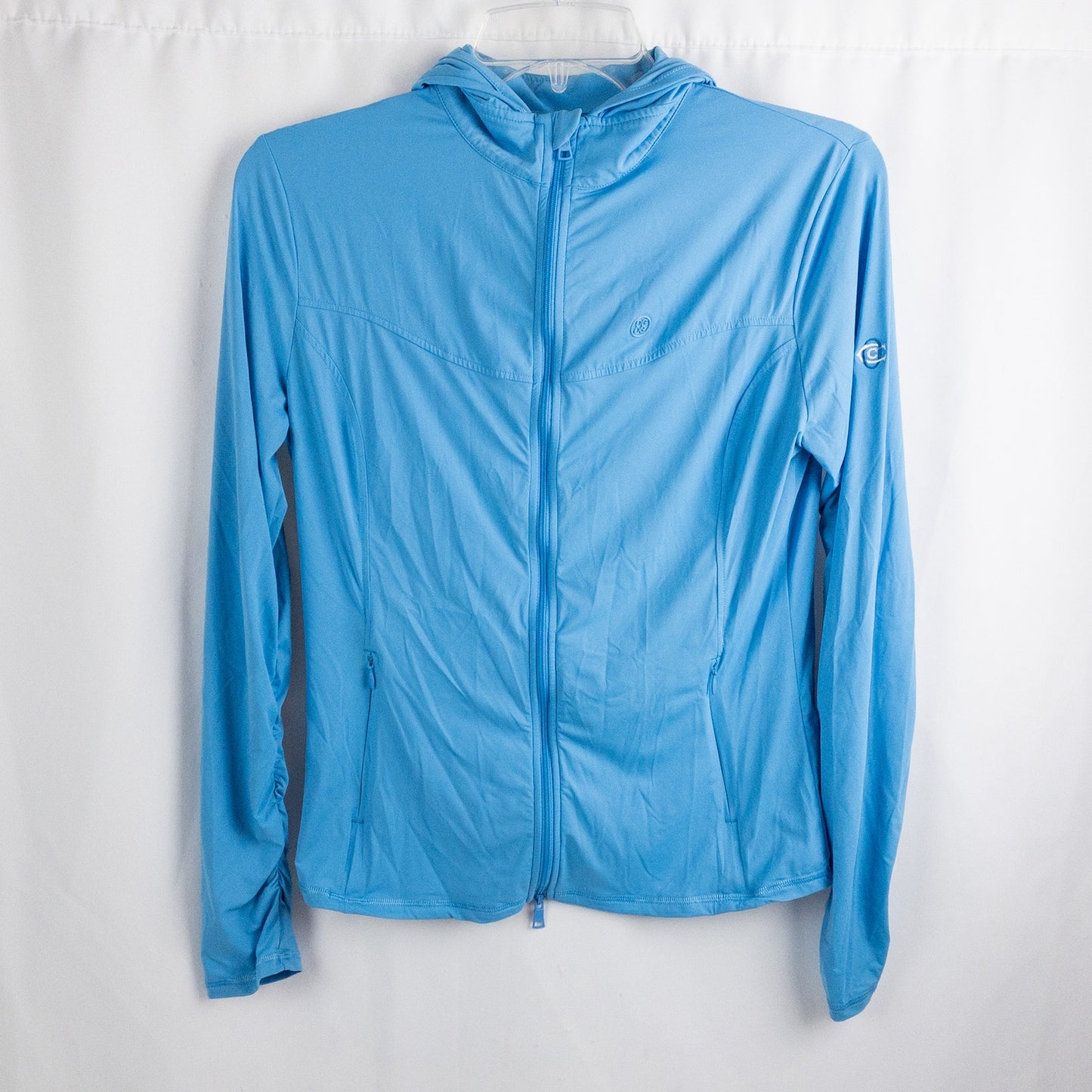 GFore Athletic Golf Blue Zip Up Hooded Jacket Womens Small