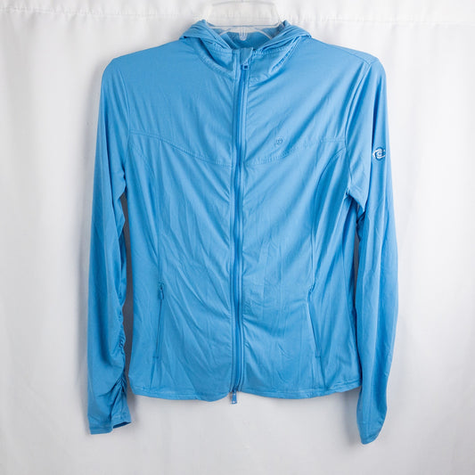 GFore Athletic Golf Blue Zip Up Hooded Jacket Womens Small