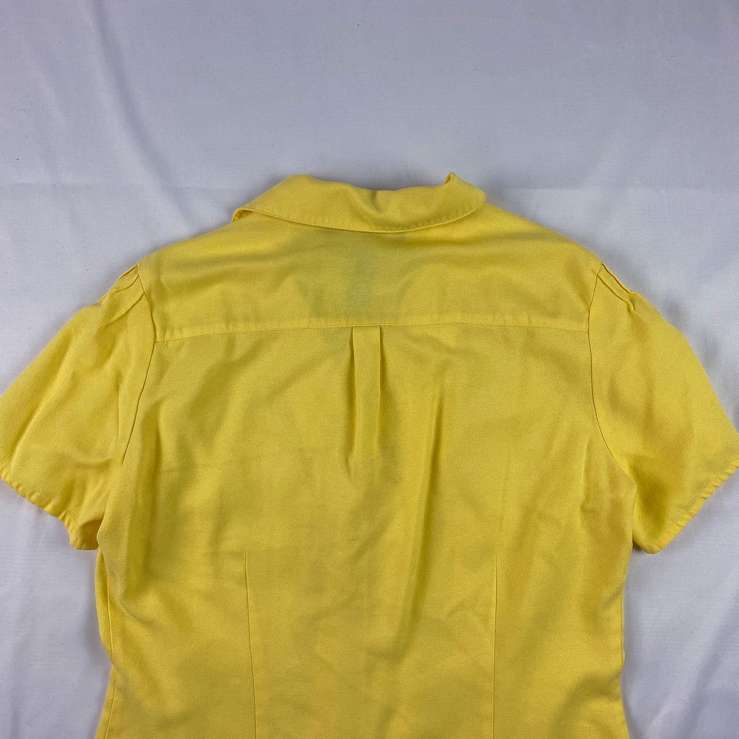 Sag Harbor Vintage Yellow Button Front Blouse Womens Small