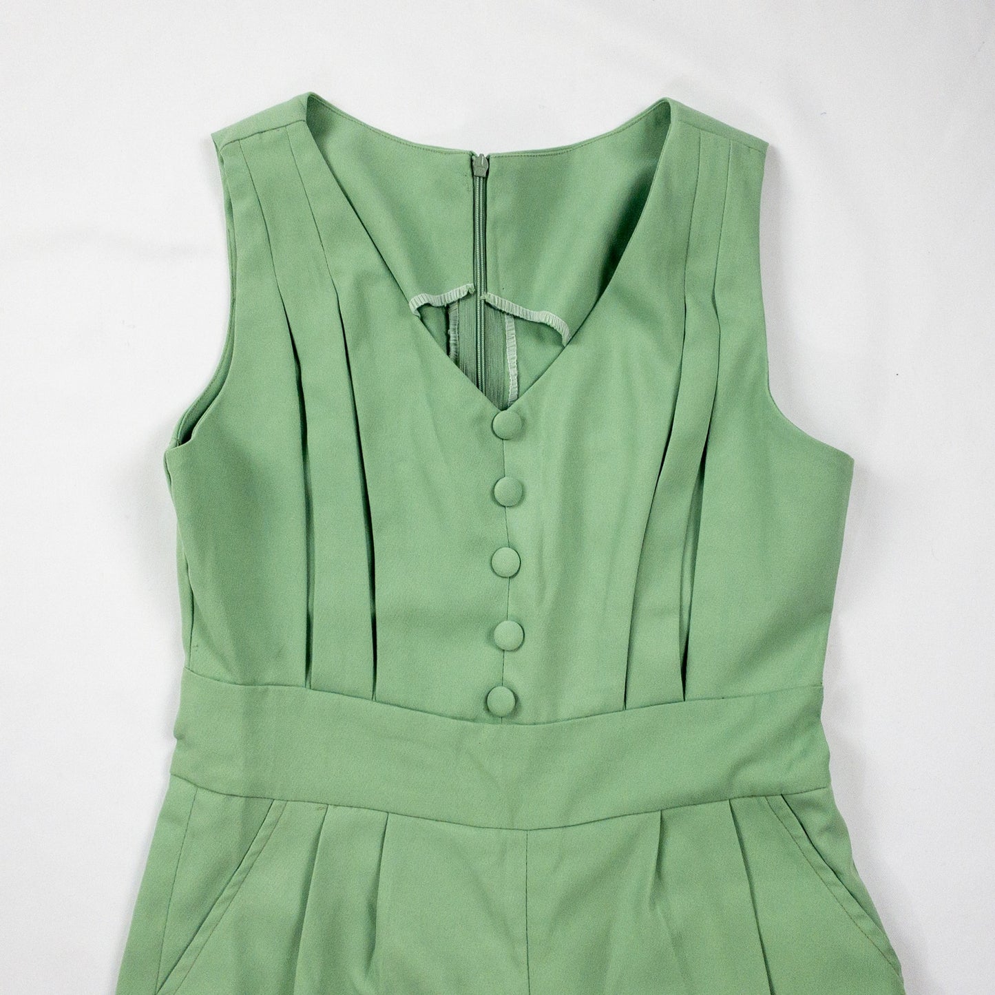 Vintage Pastel Green Classy Romper Playsuit Womens XSmall