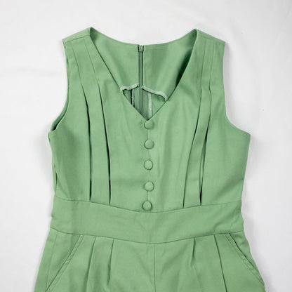 Vintage Pastel Green Classy Romper Playsuit Womens XSmall