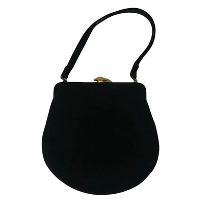 Bonwit Teller Magid Vintage Black Satin Evening Purse & Coin Bag