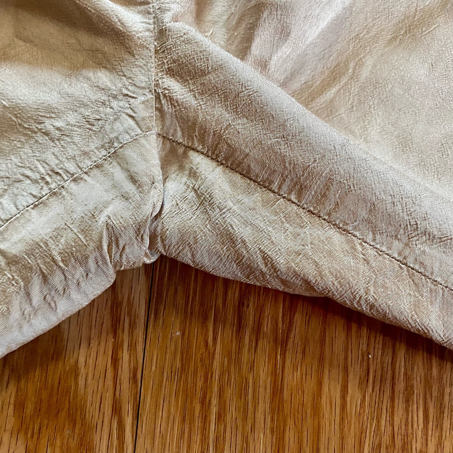 Hugo Buscati Designer Slim Neutral Tan Silk Dress Pants Womens 6
