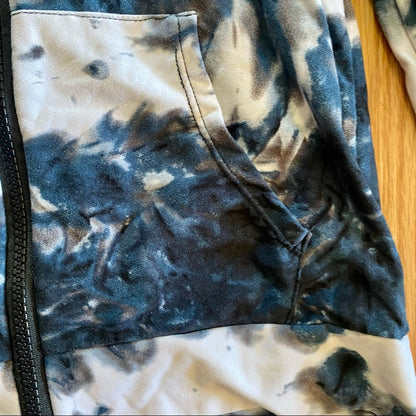 AQ-Sport Blue Tie-Dye Hoodie & Leggings Tracksuit Set Juniors Small