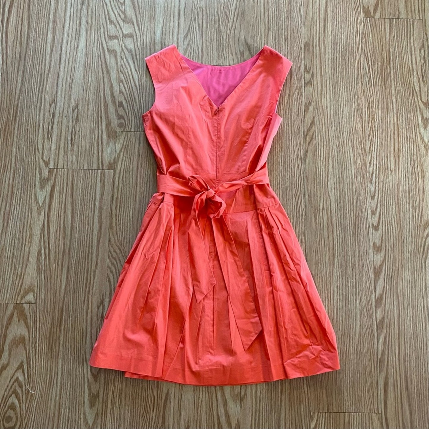Shoshanna Designer Fit & Flare Pink Midi Party Dress Womens 10