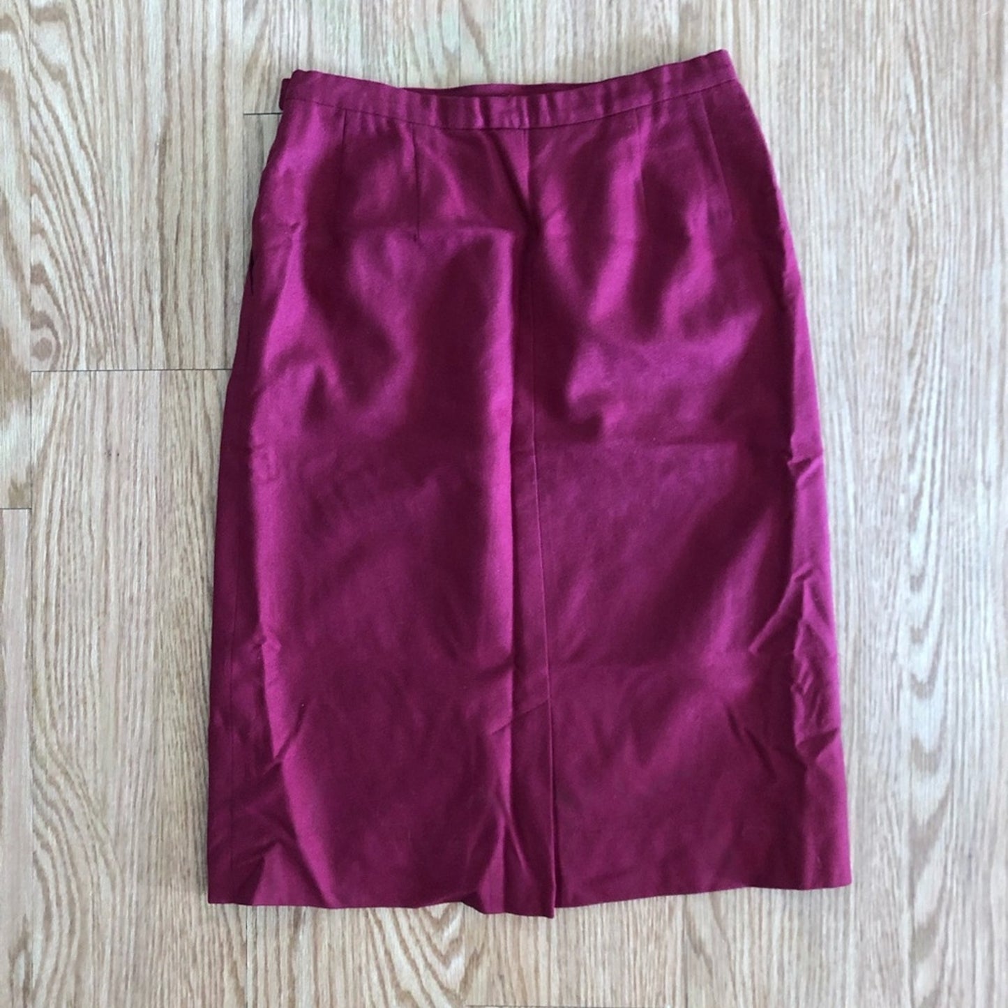 Pendleton Vintage Wool Red Burgundy Midi Pencil Skirt Womens 4
