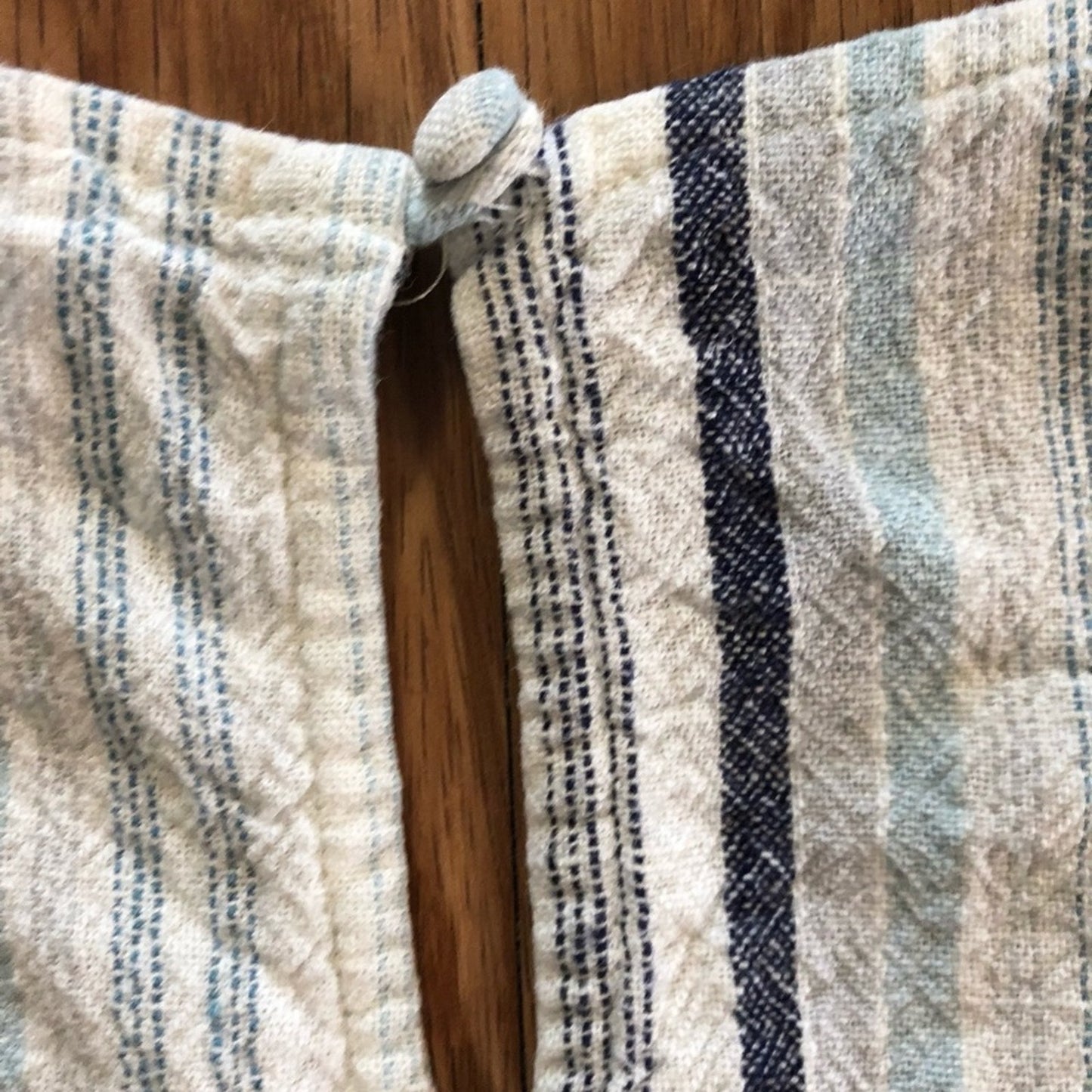 Universal Thread Striped Blue White Linen Crop Tank Top Womens Small