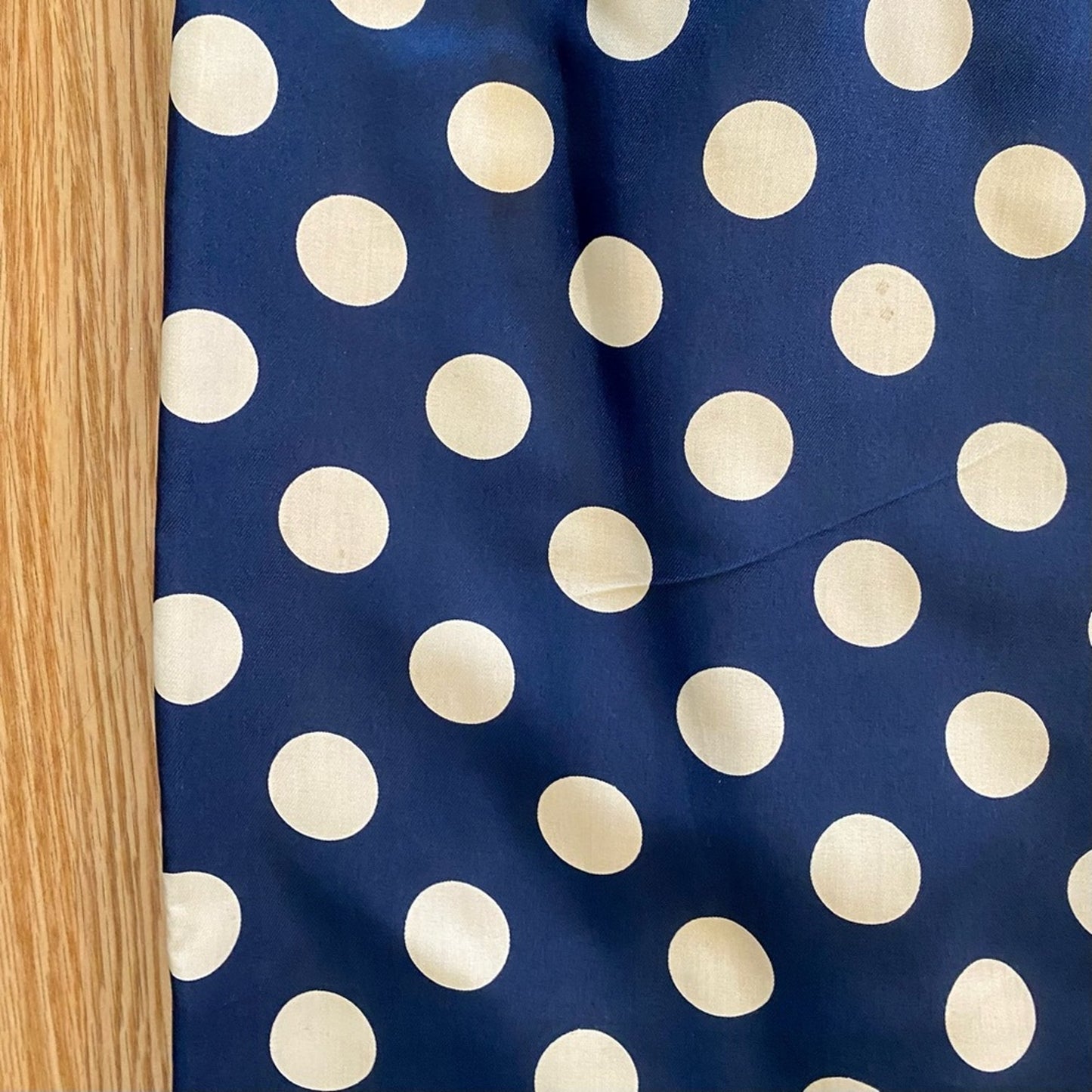 Vintage 1950s Blue Polka Dot Bow Midi Pin-up Dress Womens 0 XSmall