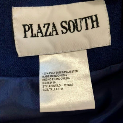 Plaza South Vintage Blue Zip Bomber Shacket Womens 10 Medium
