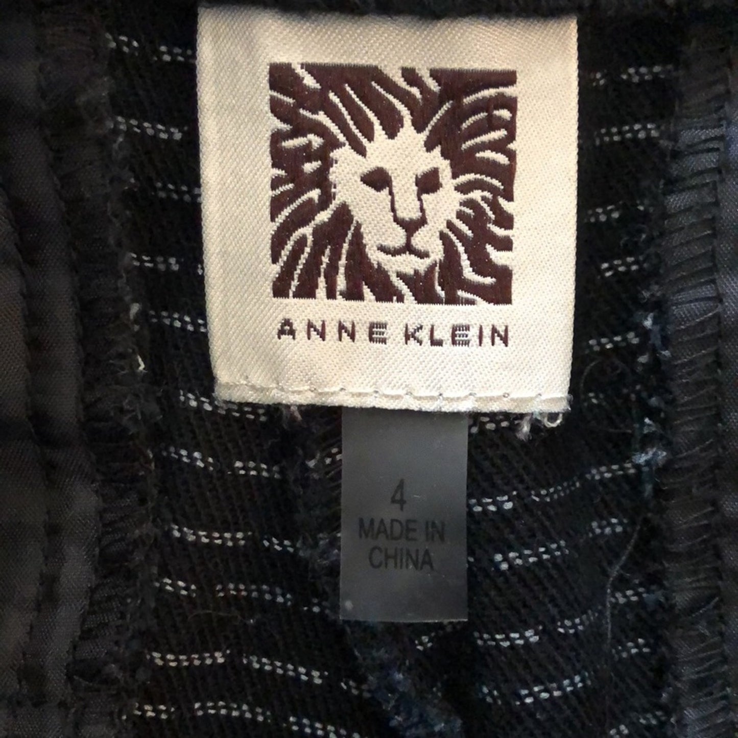Anne Klein Slim Black White Polka Dot Chino Ankle Pants Womens 4