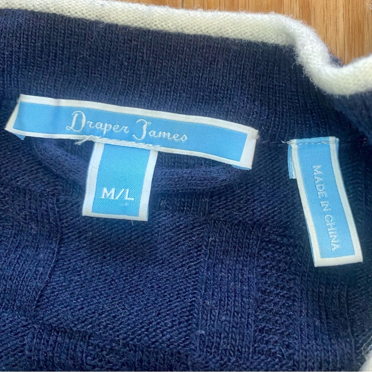 Draper James Blue Wool Cashmere Sweater Cardigan Womens Medium / Large