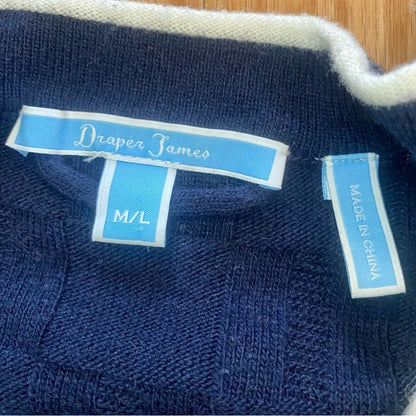 Draper James Blue Wool Cashmere Sweater Cardigan Womens Medium / Large
