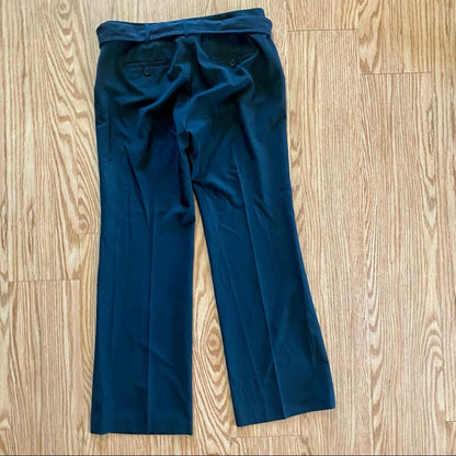 Michael Kors Gramercy Black Belted Trousers Pants Womens 8