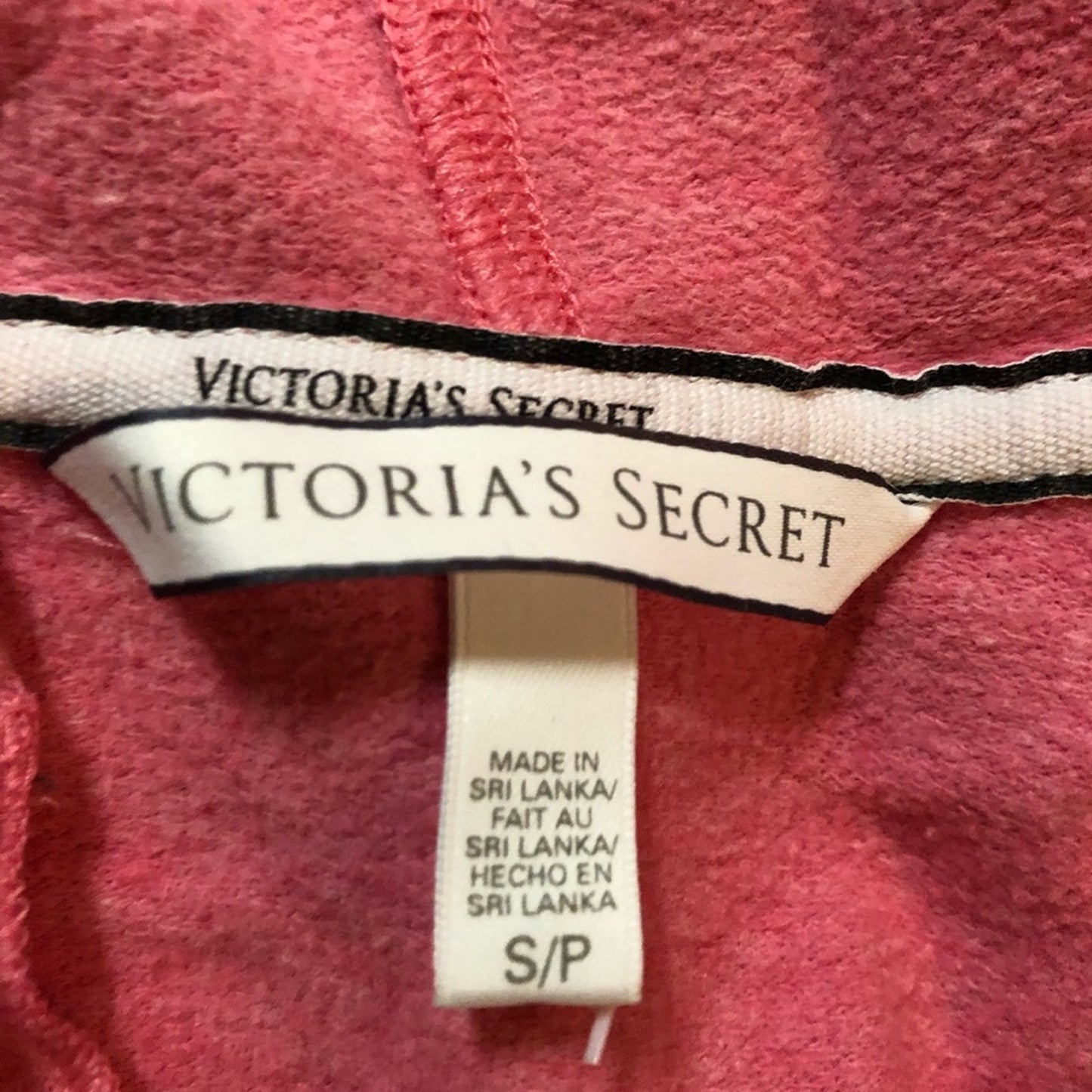 Victoria’s Secret Vintage Y2K Pink Sequin LOVE Hoodie Womens Small