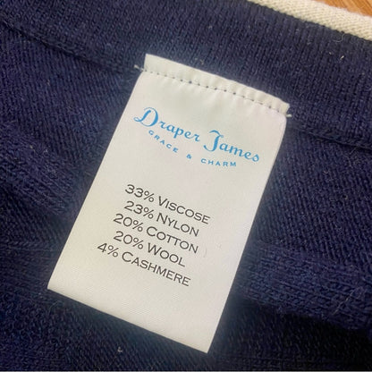Draper James Blue Wool Cashmere Sweater Cardigan Womens Medium / Large