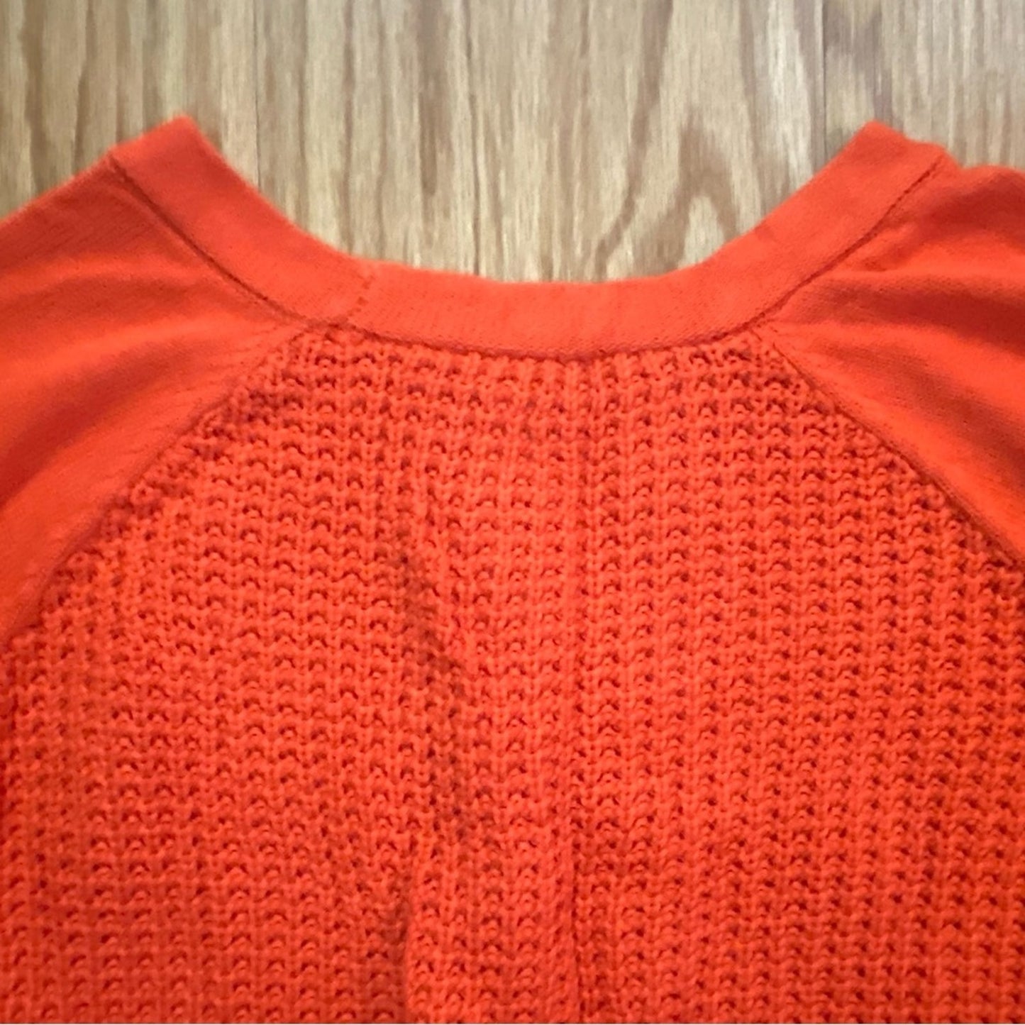 Forever 21 Orange Woven Knit Cotton Sweater Womens Medium