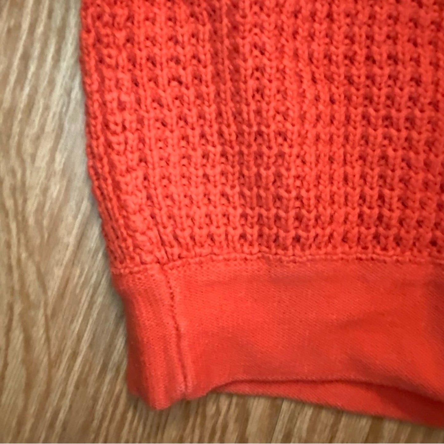 Forever 21 Orange Woven Knit Cotton Sweater Womens Medium