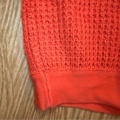 Forever 21 Orange Woven Knit Cotton Sweater Womens Medium