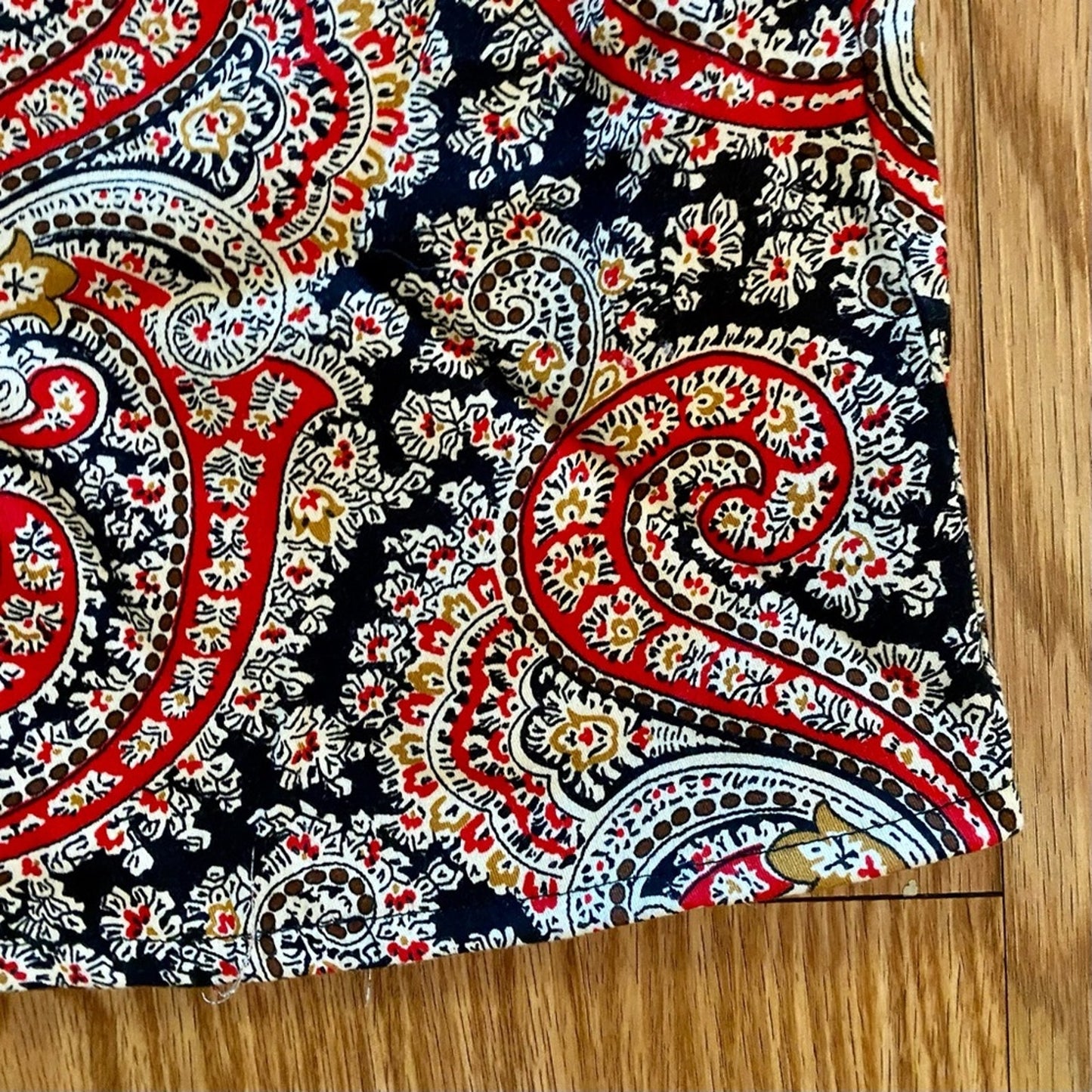 Attache Herman Geist Vintage Red Paisley Maximalist Blouse Womens 8 Medium