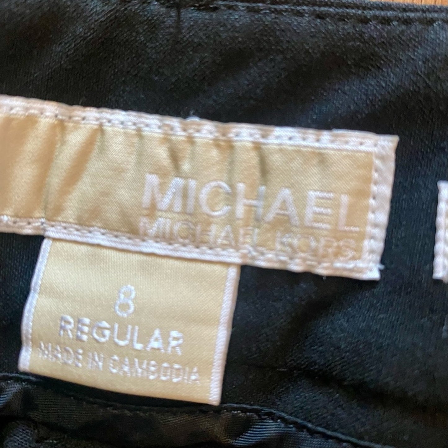 Michael Kors Gramercy Black Belted Trousers Pants Womens 8