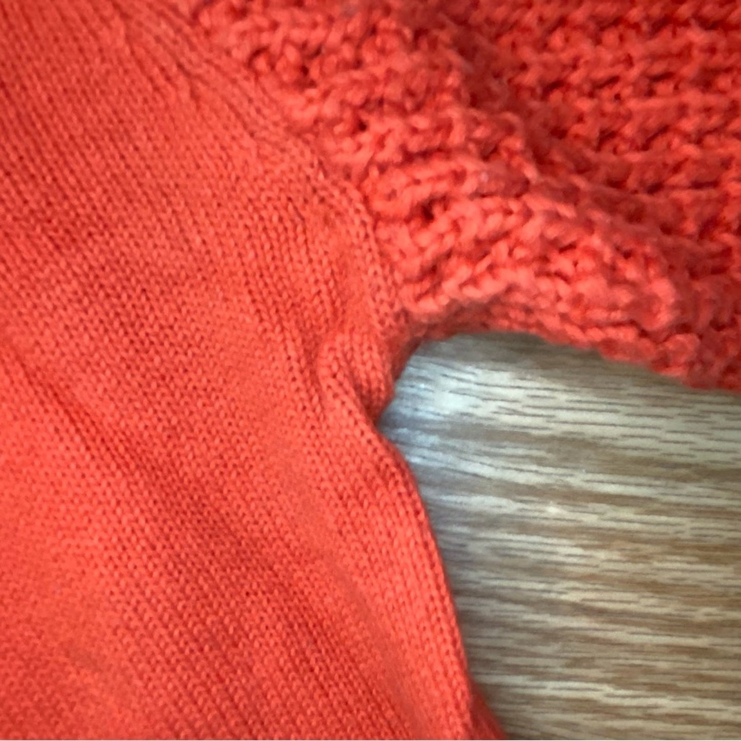 Forever 21 Orange Woven Knit Cotton Sweater Womens Medium
