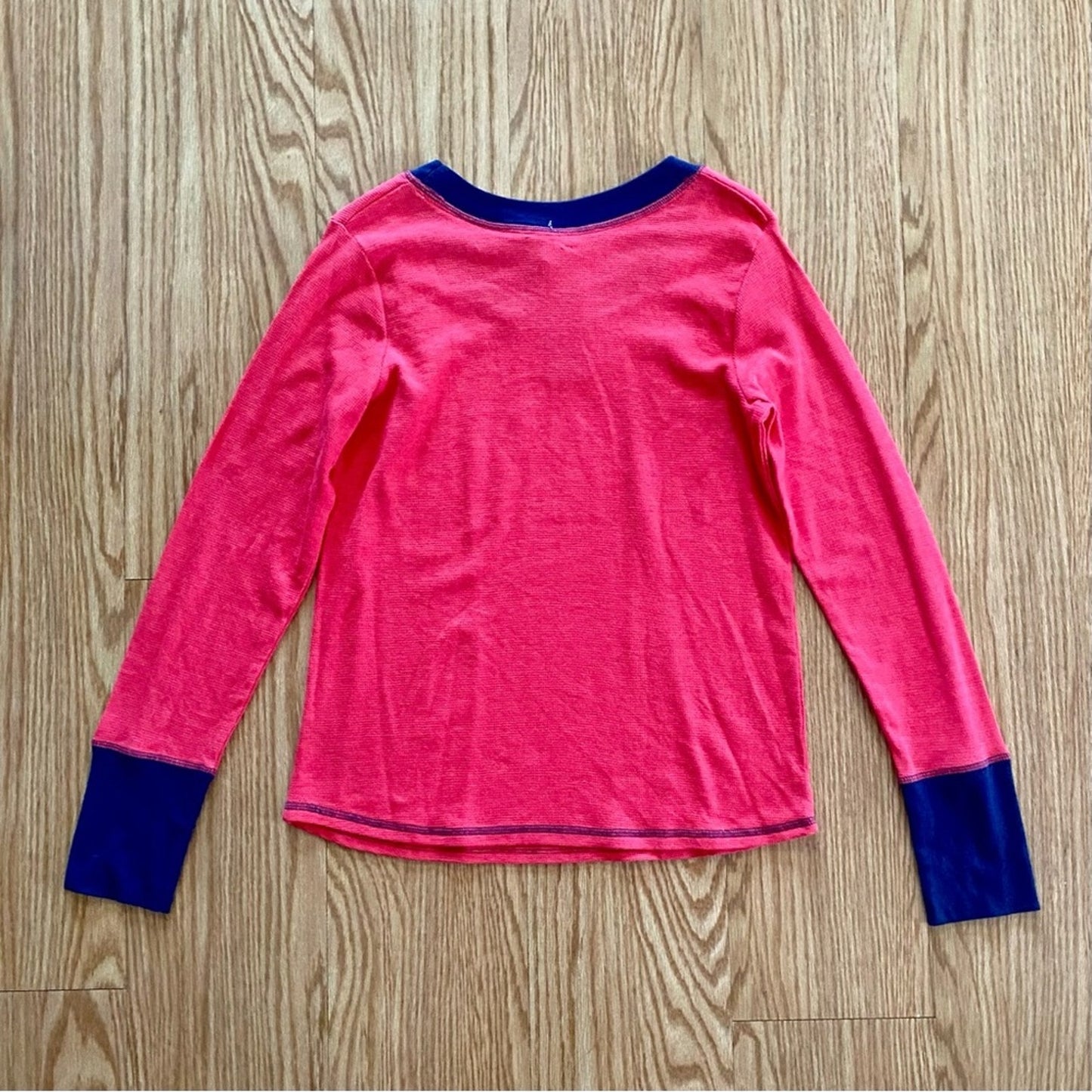 Tommy Hilfiger 1985 NYC Red Blue Thermal Shirt Top Womens Medium