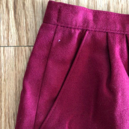 Pendleton Vintage Wool Red Burgundy Midi Pencil Skirt Womens 4