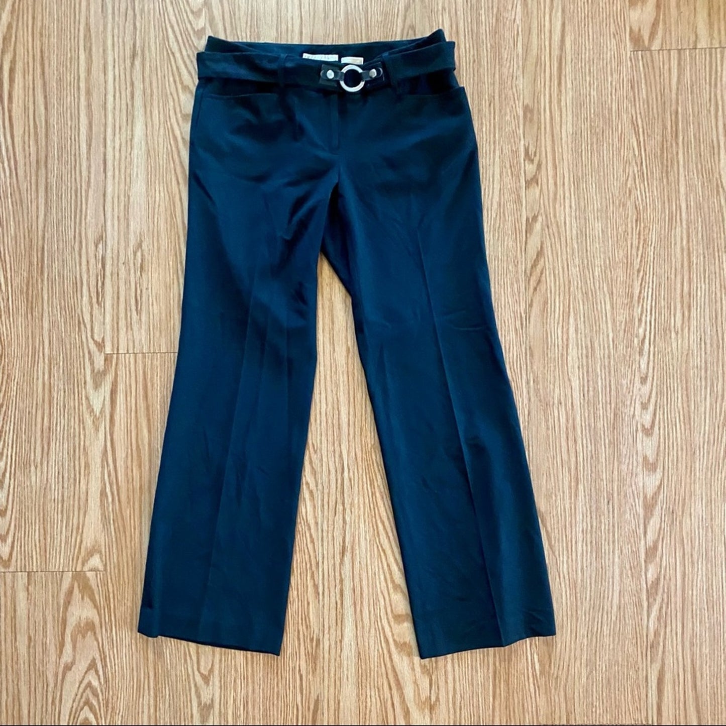Michael Kors Gramercy Black Belted Trousers Pants Womens 8