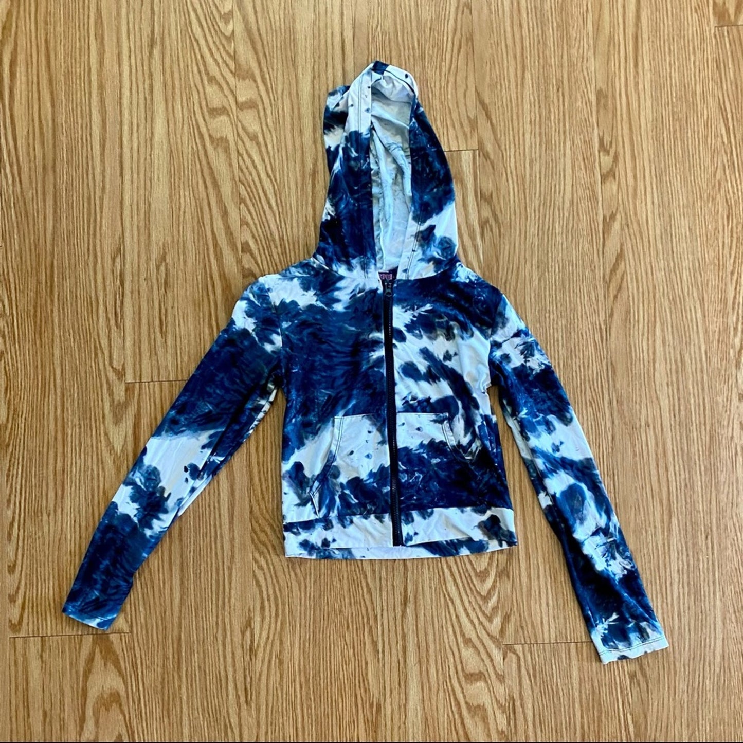 AQ-Sport Blue Tie-Dye Hoodie & Leggings Tracksuit Set Juniors Small