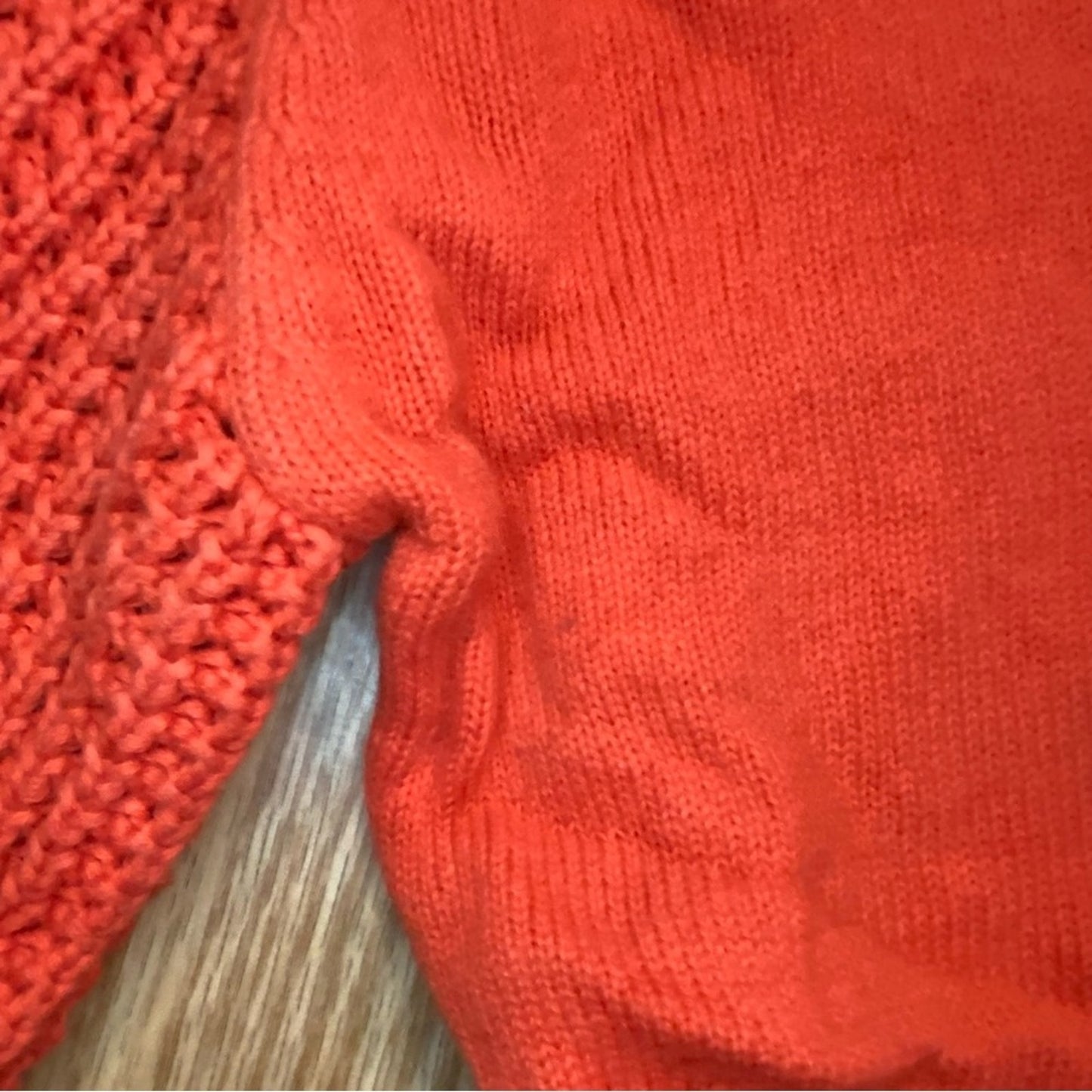 Forever 21 Orange Woven Knit Cotton Sweater Womens Medium