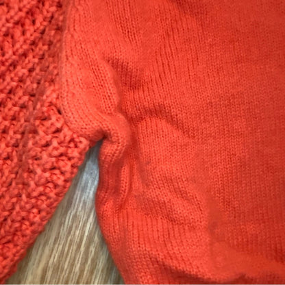 Forever 21 Orange Woven Knit Cotton Sweater Womens Medium