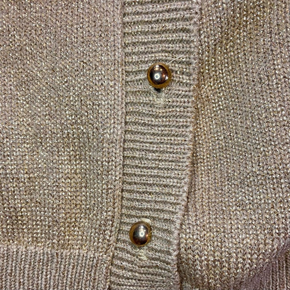 Willow Ridge Vintage Metallic Gold Shirt Cardigan Set Womens Medium